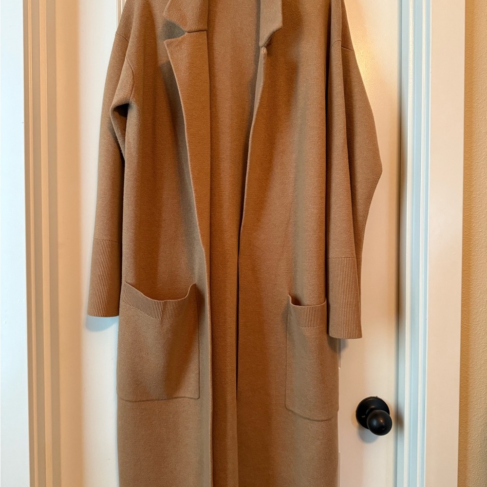 J. Crew Tan Long Cardigan Sweater